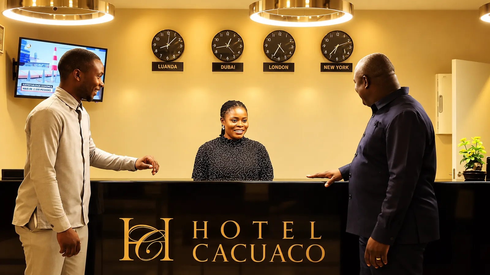 Recepção do Hotel Cacuaco